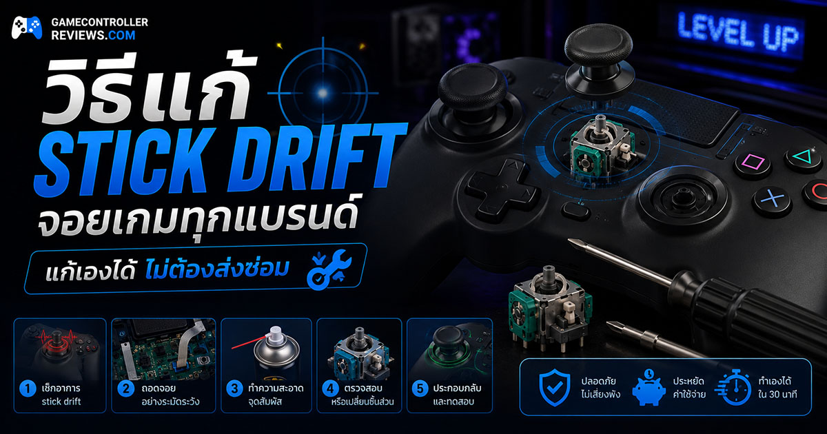 การซ่อม stick drift บนจอยเกมด้วย isopropyl alcohol และ cotton swab